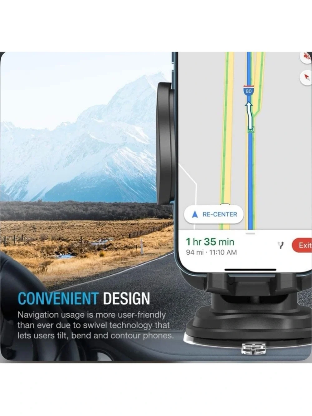 NEW - MAXBOOST-CELL PHONE EXTENDABLE ARM CAR MOUNT. NWT